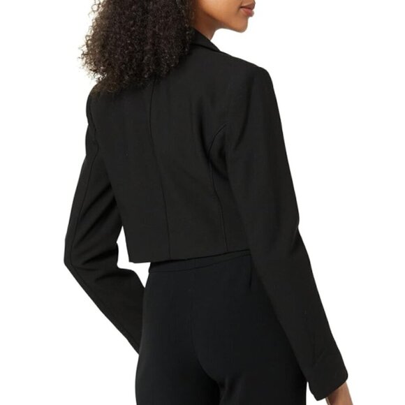 Cinq a Sept 'Ida' Cropped Notched-Collar Jacket, Black - Picture 2 of 2